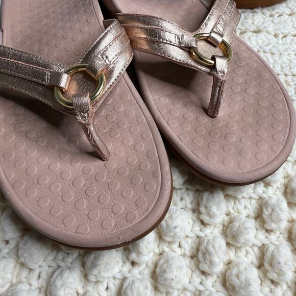 VIONIC Women's Size 9 Tide Aloe Post Sandal Orthotic Shoe Thong Flip Flop Pink - Picture 6 of 9